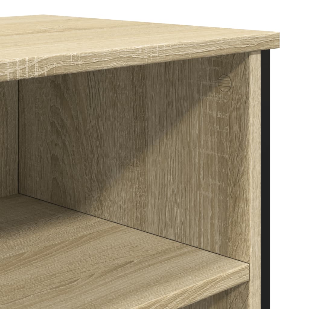 Dressoir 91x35,5x74,5 cm bewerkt hout sonoma eikenkleurig is nu te koop bij PeponiXL, paradijselijk wonen!
