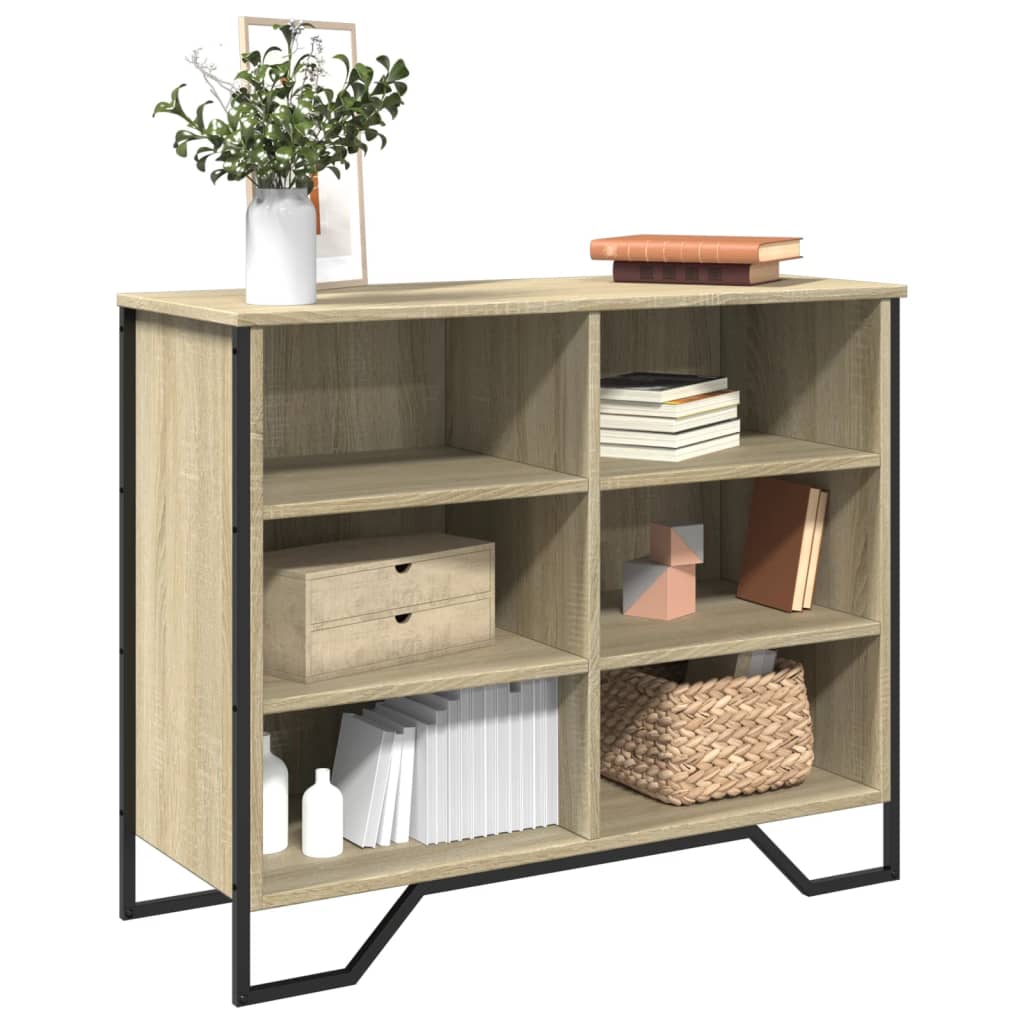 Dressoir 91x35,5x74,5 cm bewerkt hout sonoma eikenkleurig is nu te koop bij PeponiXL, paradijselijk wonen!