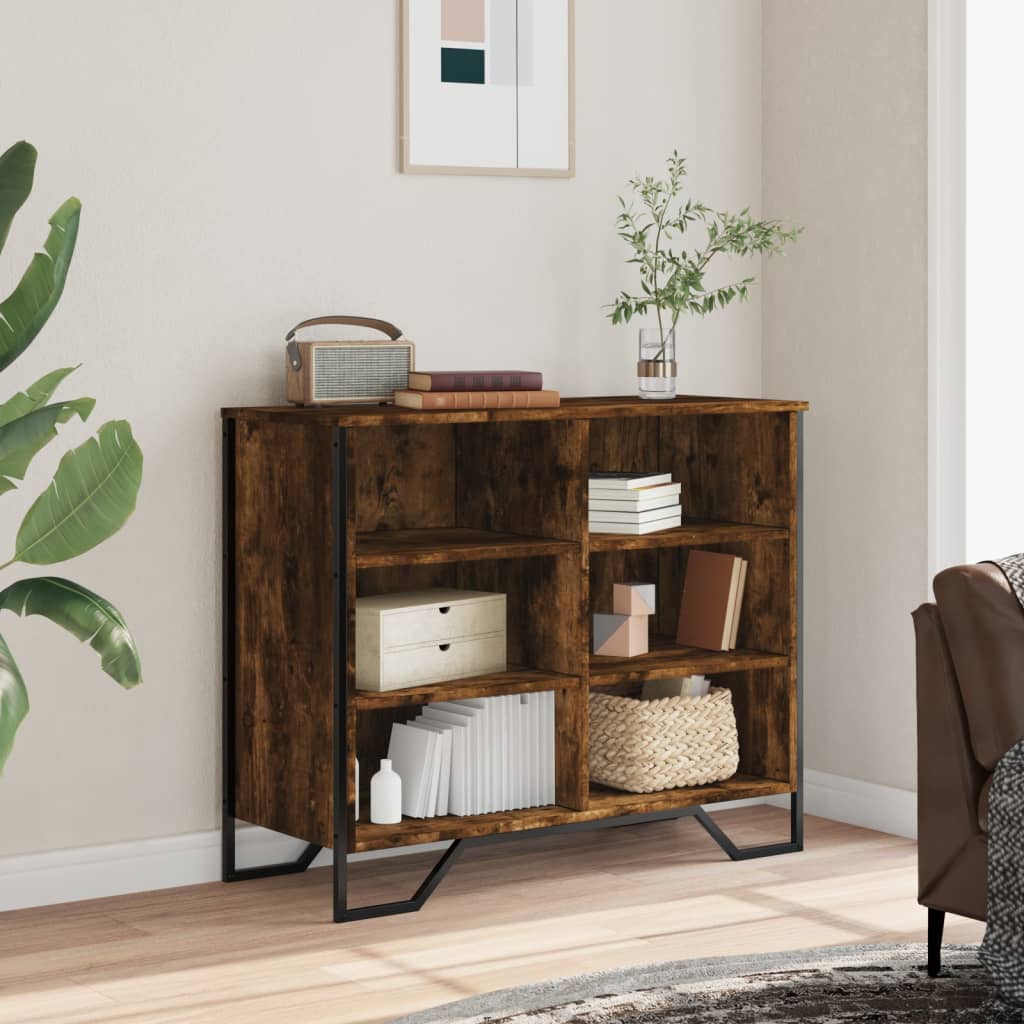 Dressoir 91x35,5x74,5 cm bewerkt hout gerookt eikenkleurig is nu te koop bij PeponiXL, paradijselijk wonen!