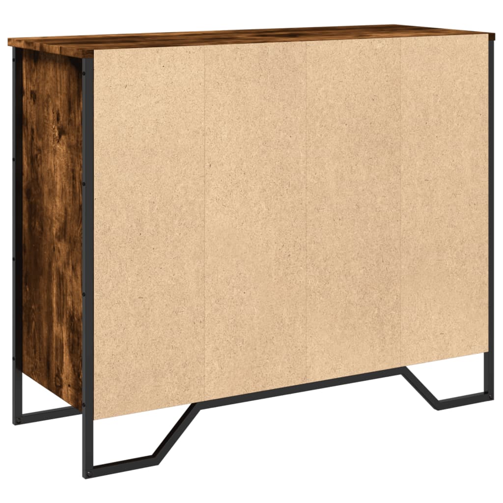 Dressoir 91x35,5x74,5 cm bewerkt hout gerookt eikenkleurig is nu te koop bij PeponiXL, paradijselijk wonen!