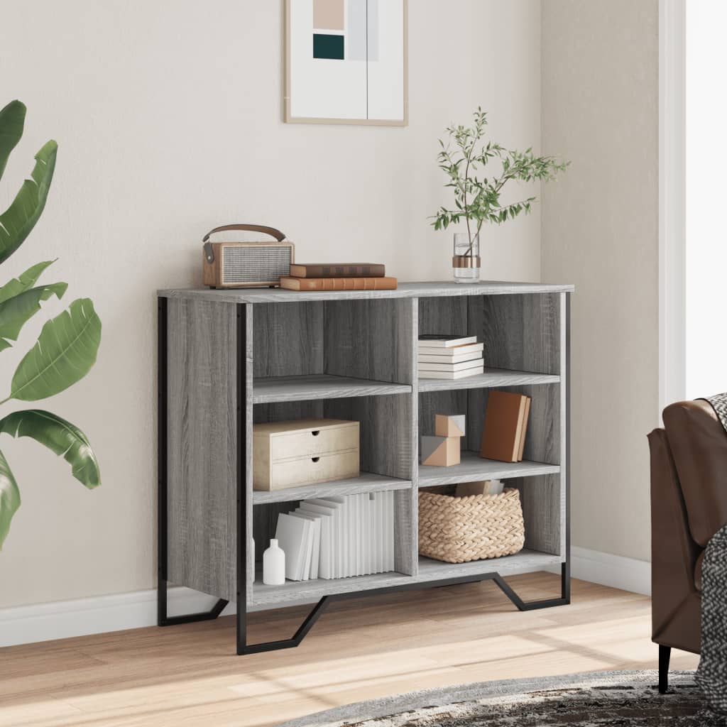 Dressoir 91x35,5x74,5 cm bewerkt hout grijs sonoma eikenkleurig is nu te koop bij PeponiXL, paradijselijk wonen!