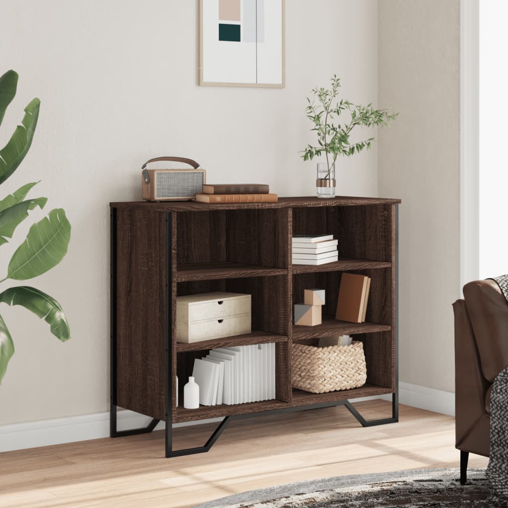 Dressoir 91x35,5x74,5 cm bewerkt hout bruin eikenkleur is nu te koop bij PeponiXL, paradijselijk wonen!