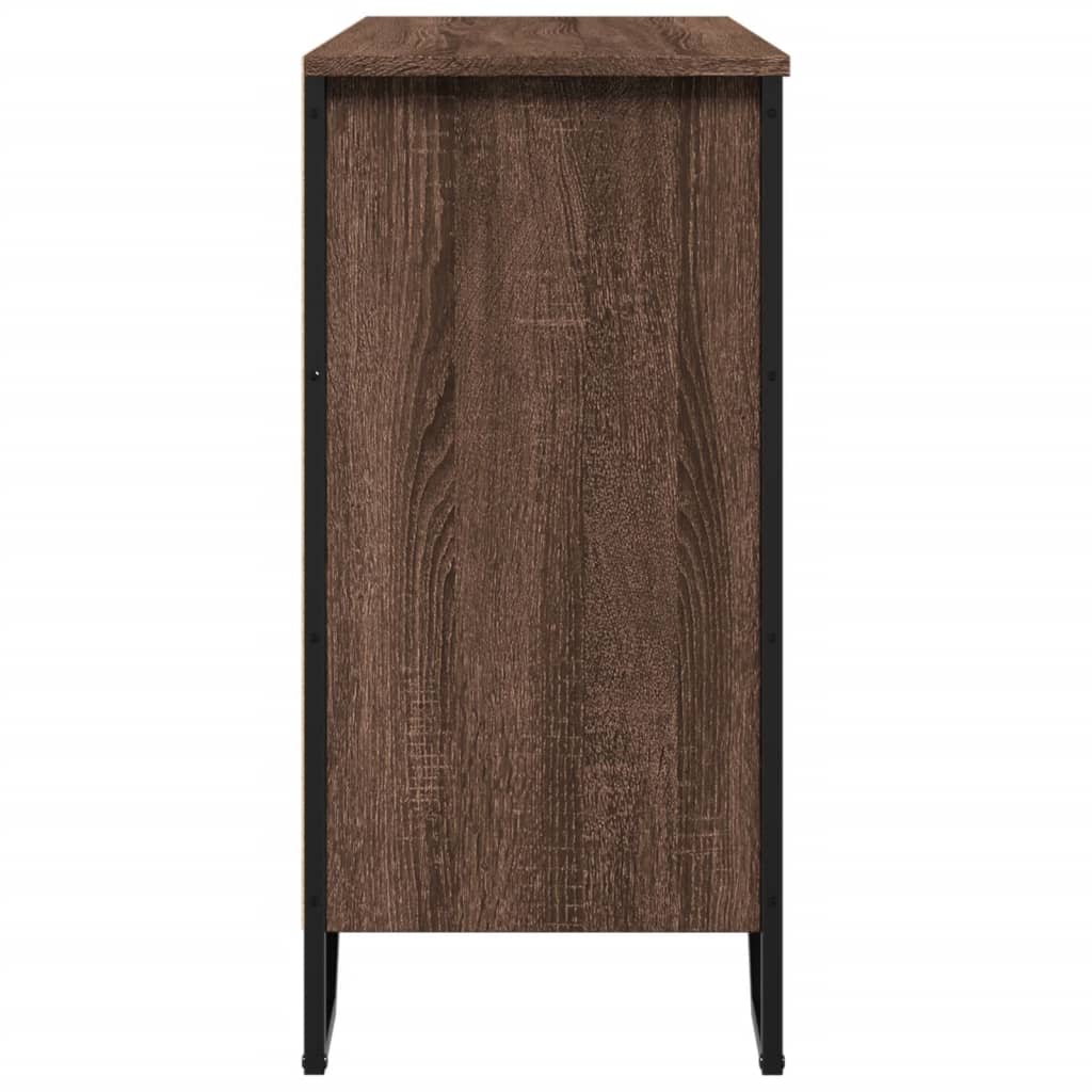 Dressoir 91x35,5x74,5 cm bewerkt hout bruin eikenkleur is nu te koop bij PeponiXL, paradijselijk wonen!