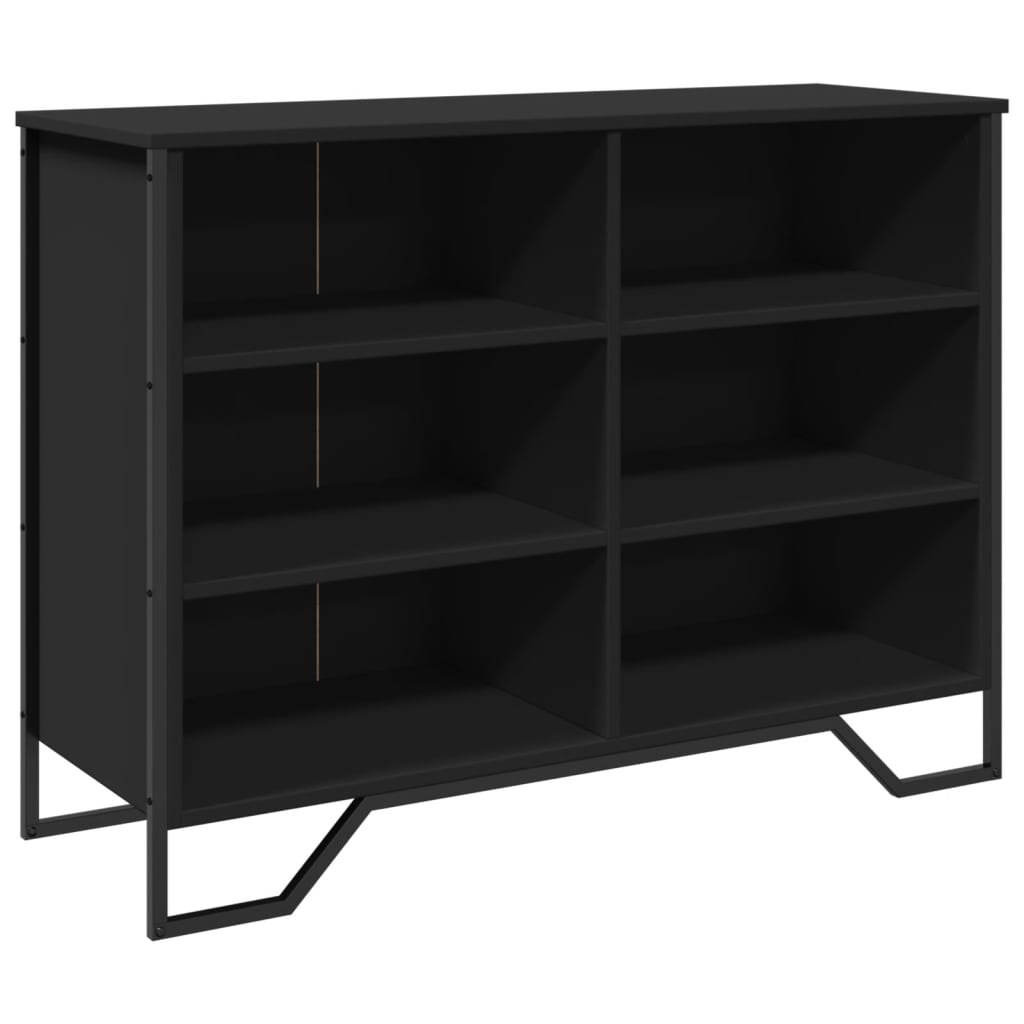 Dressoir 101x35,5x74,5 cm bewerkt hout zwart is nu te koop bij PeponiXL, paradijselijk wonen!