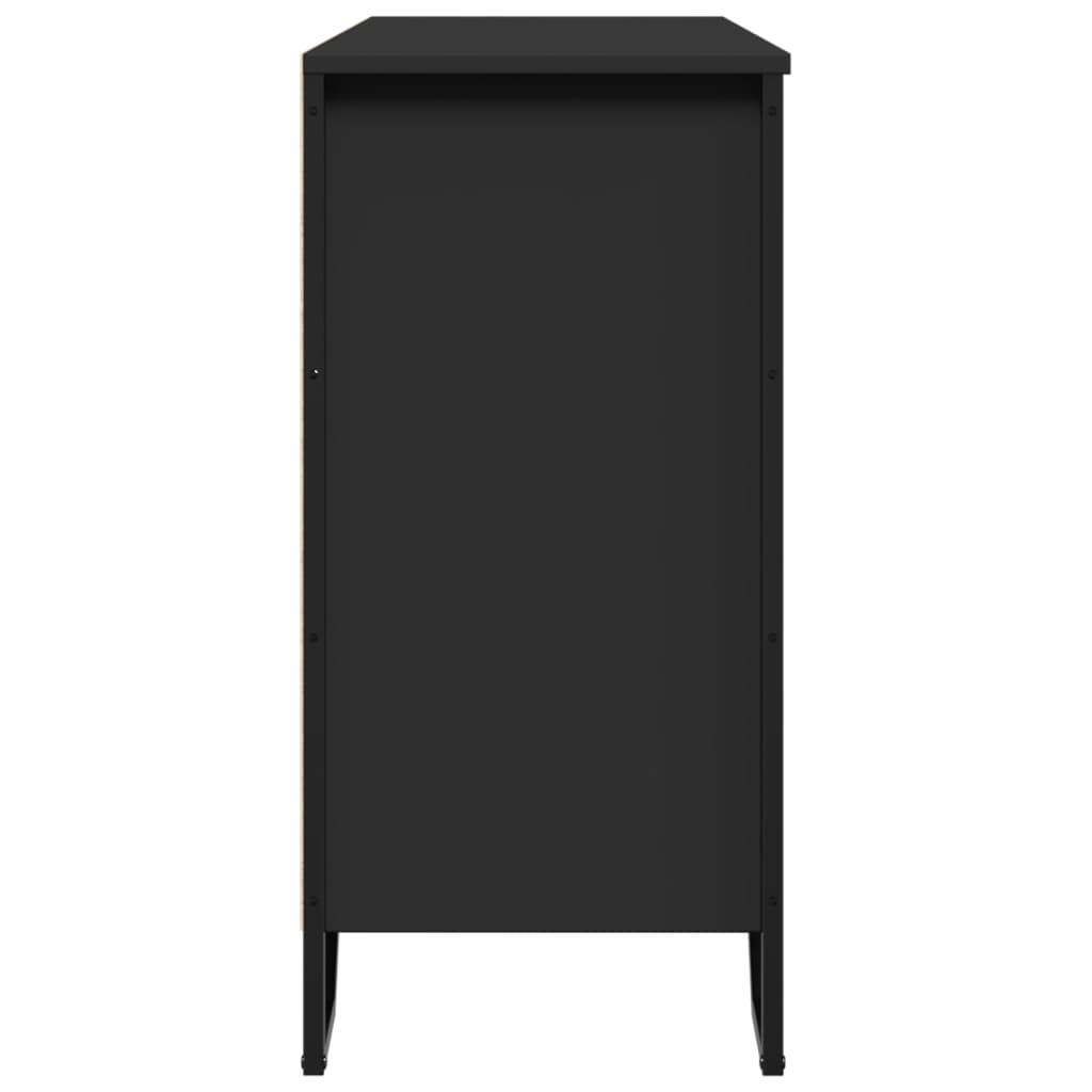 Dressoir 101x35,5x74,5 cm bewerkt hout zwart is nu te koop bij PeponiXL, paradijselijk wonen!
