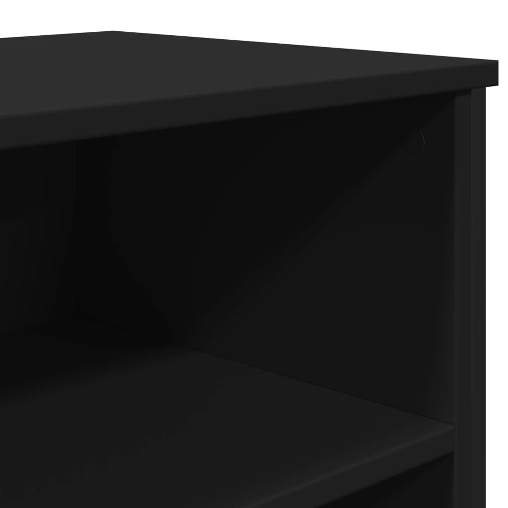 Dressoir 101x35,5x74,5 cm bewerkt hout zwart is nu te koop bij PeponiXL, paradijselijk wonen!