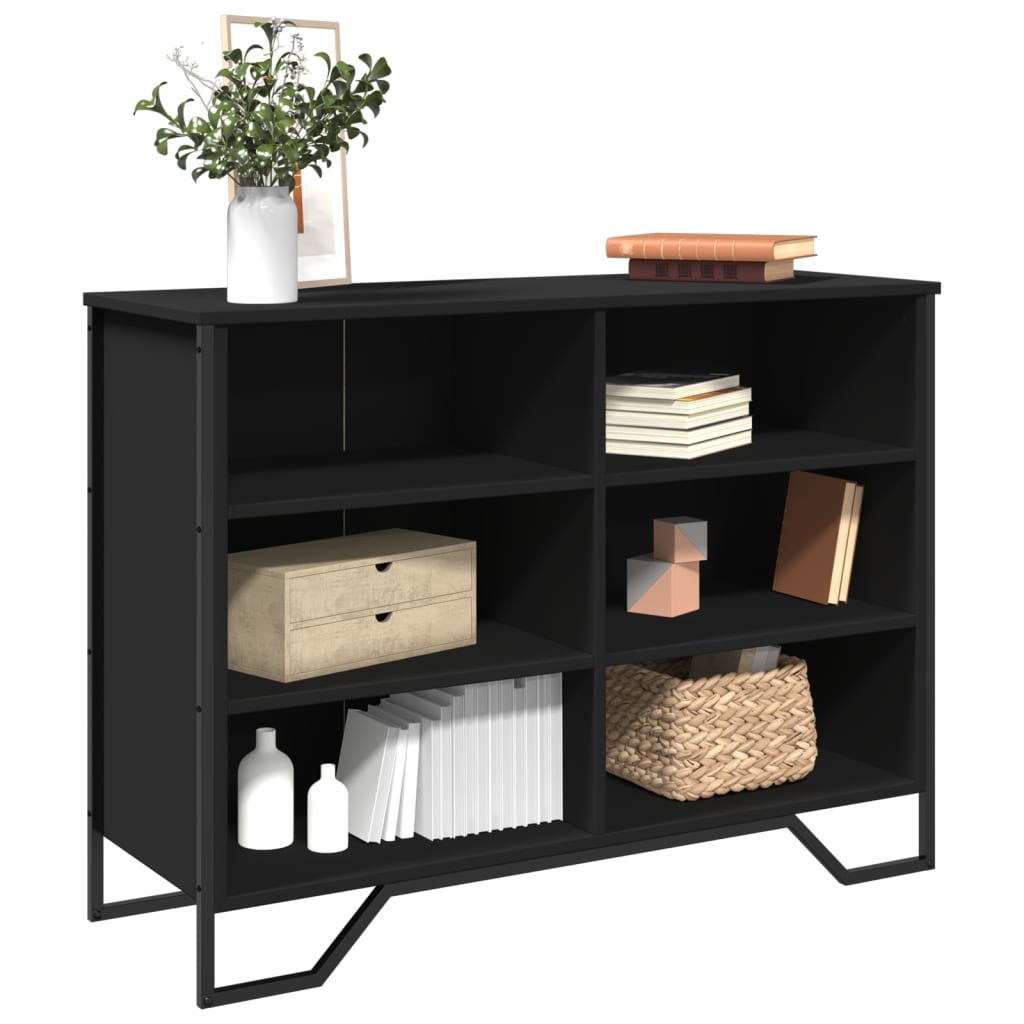 Dressoir 101x35,5x74,5 cm bewerkt hout zwart is nu te koop bij PeponiXL, paradijselijk wonen!