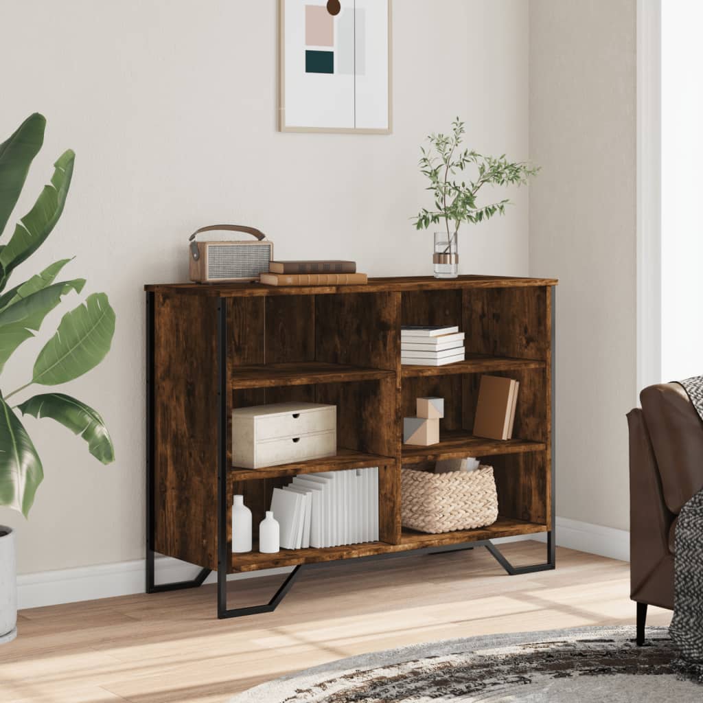 Dressoir 101x35,5x74,5 cm bewerkt hout gerookt eikenkleurig is nu te koop bij PeponiXL, paradijselijk wonen!