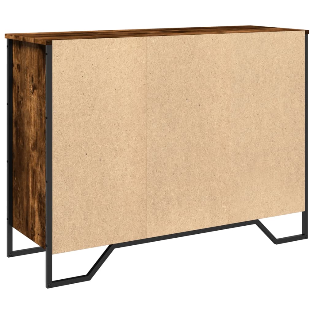 Dressoir 101x35,5x74,5 cm bewerkt hout gerookt eikenkleurig is nu te koop bij PeponiXL, paradijselijk wonen!