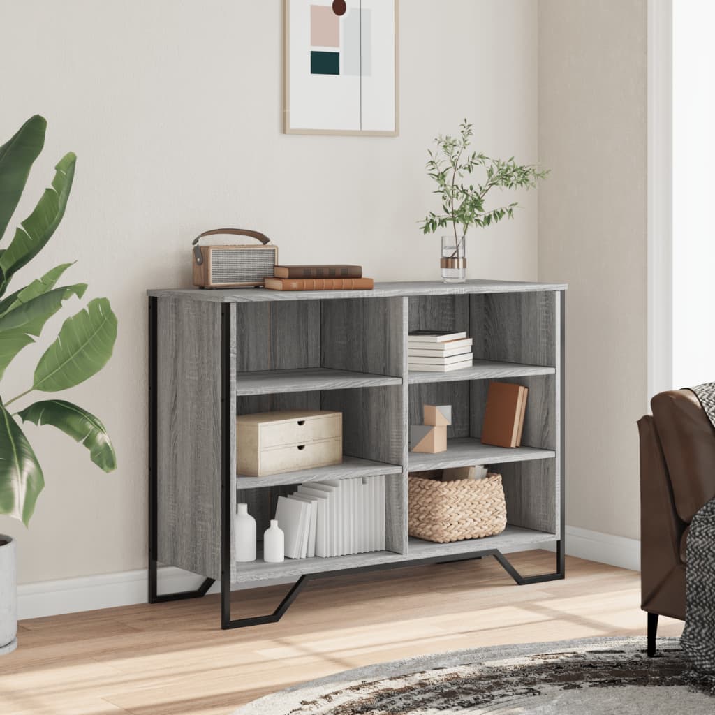 Dressoir 101x35,5x74,5cm bewerkt hout grijs sonoma eikenkleurig is nu te koop bij PeponiXL, paradijselijk wonen!