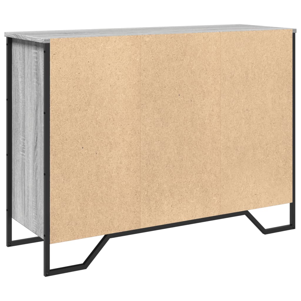 Dressoir 101x35,5x74,5cm bewerkt hout grijs sonoma eikenkleurig is nu te koop bij PeponiXL, paradijselijk wonen!