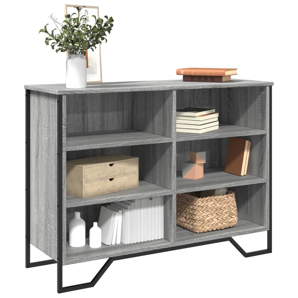 Dressoir 101x35,5x74,5cm bewerkt hout grijs sonoma eikenkleurig is nu te koop bij PeponiXL, paradijselijk wonen!