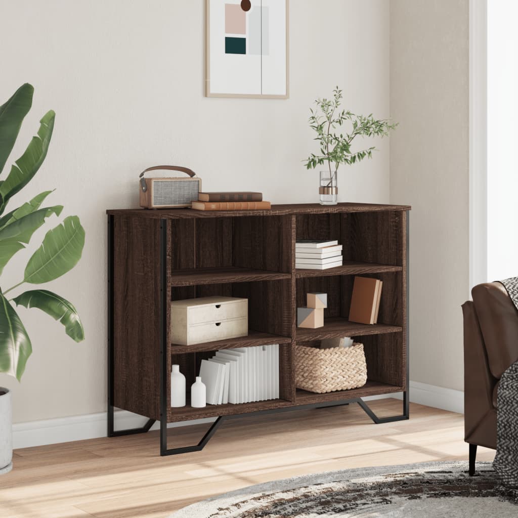 Dressoir 101x35,5x74,5 cm bewerkt hout bruin eikenkleur is nu te koop bij PeponiXL, paradijselijk wonen!