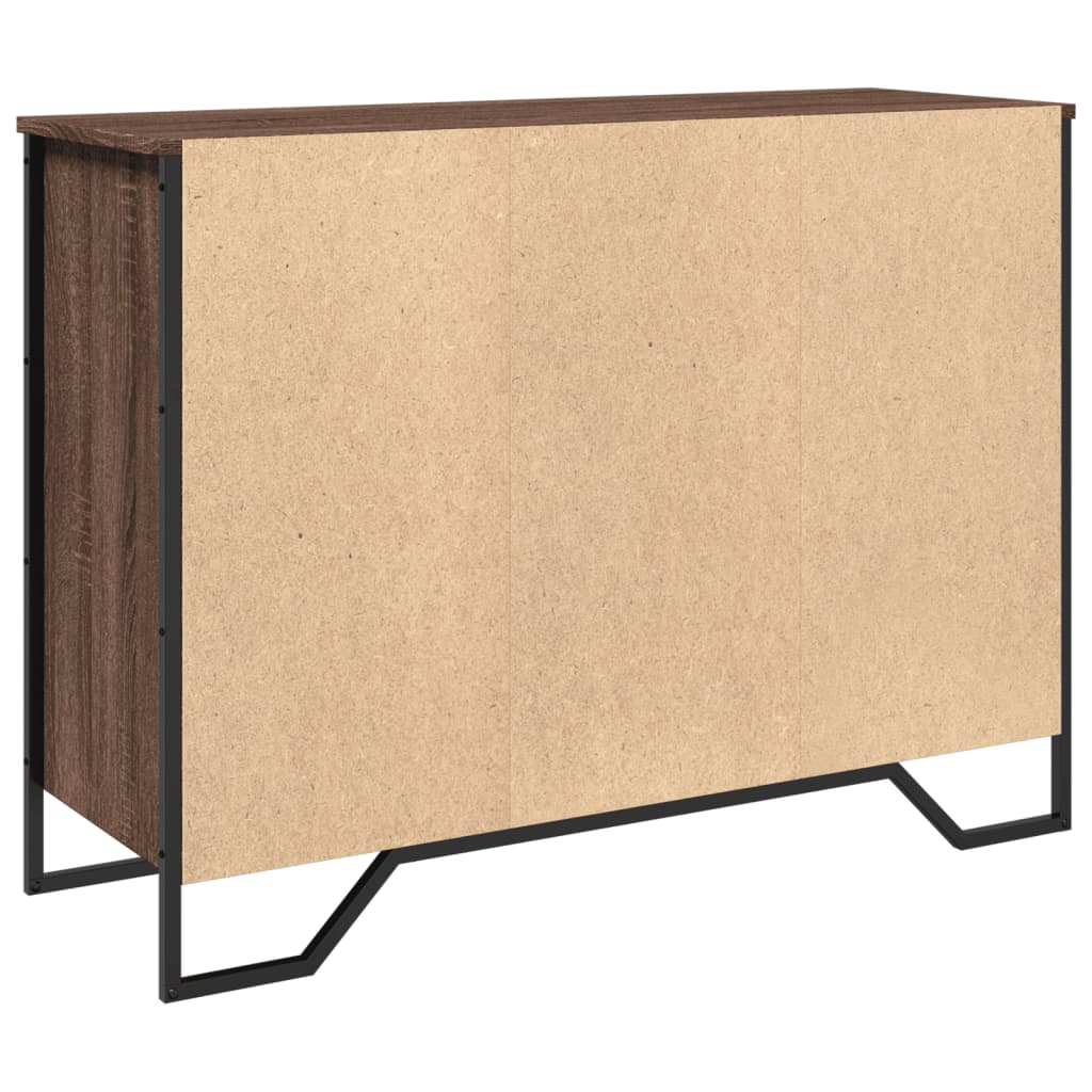 Dressoir 101x35,5x74,5 cm bewerkt hout bruin eikenkleur is nu te koop bij PeponiXL, paradijselijk wonen!