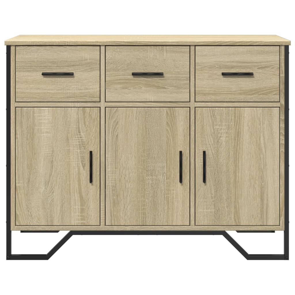 Dressoir 97x32,5x74,5 cm bewerkt hout sonoma eikenkleurig is nu te koop bij PeponiXL, paradijselijk wonen!