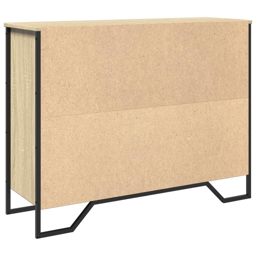 Dressoir 97x32,5x74,5 cm bewerkt hout sonoma eikenkleurig is nu te koop bij PeponiXL, paradijselijk wonen!