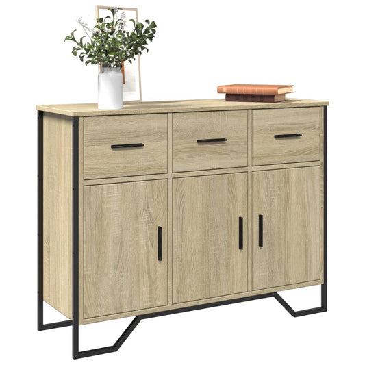 Dressoir 97x32,5x74,5 cm bewerkt hout sonoma eikenkleurig is nu te koop bij PeponiXL, paradijselijk wonen!