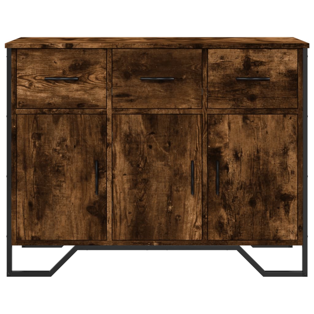Dressoir 97x32,5x74,5 cm bewerkt hout gerookt eikenkleurig is nu te koop bij PeponiXL, paradijselijk wonen!
