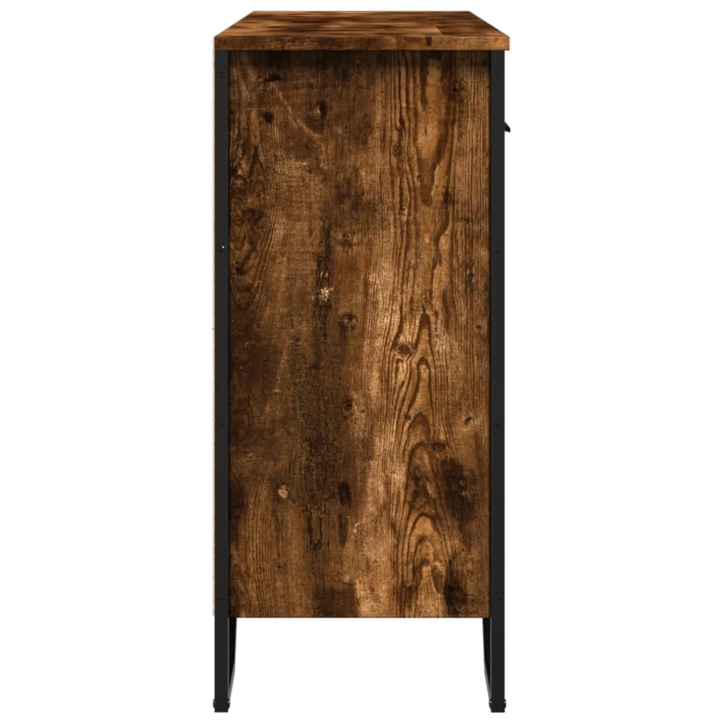 Dressoir 97x32,5x74,5 cm bewerkt hout gerookt eikenkleurig is nu te koop bij PeponiXL, paradijselijk wonen!