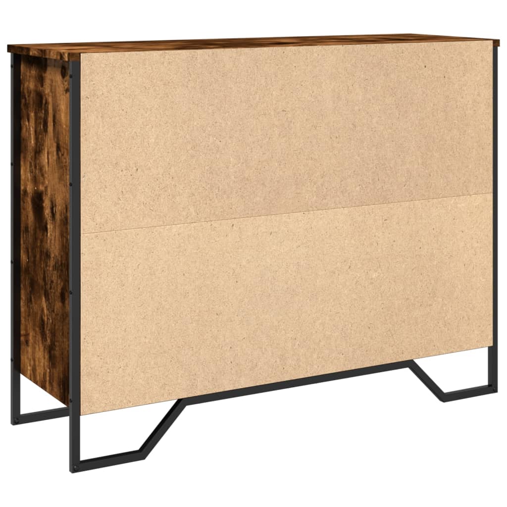 Dressoir 97x32,5x74,5 cm bewerkt hout gerookt eikenkleurig is nu te koop bij PeponiXL, paradijselijk wonen!