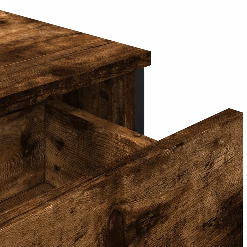 Dressoir 97x32,5x74,5 cm bewerkt hout gerookt eikenkleurig is nu te koop bij PeponiXL, paradijselijk wonen!