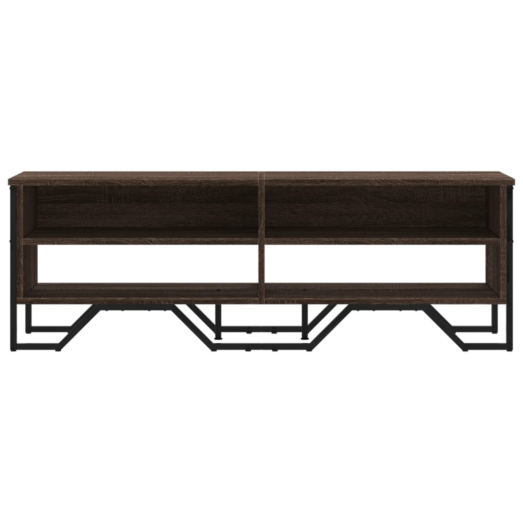 Tv-meubel 122x34x41 cm bewerkt hout bruin eikenkleurig is nu te koop bij PeponiXL, paradijselijk wonen!