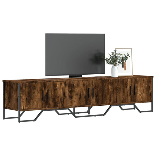 Tv-meubel 180x34x41 cm bewerkt hout gerookt eikenkleurig is nu te koop bij PeponiXL, paradijselijk wonen!
