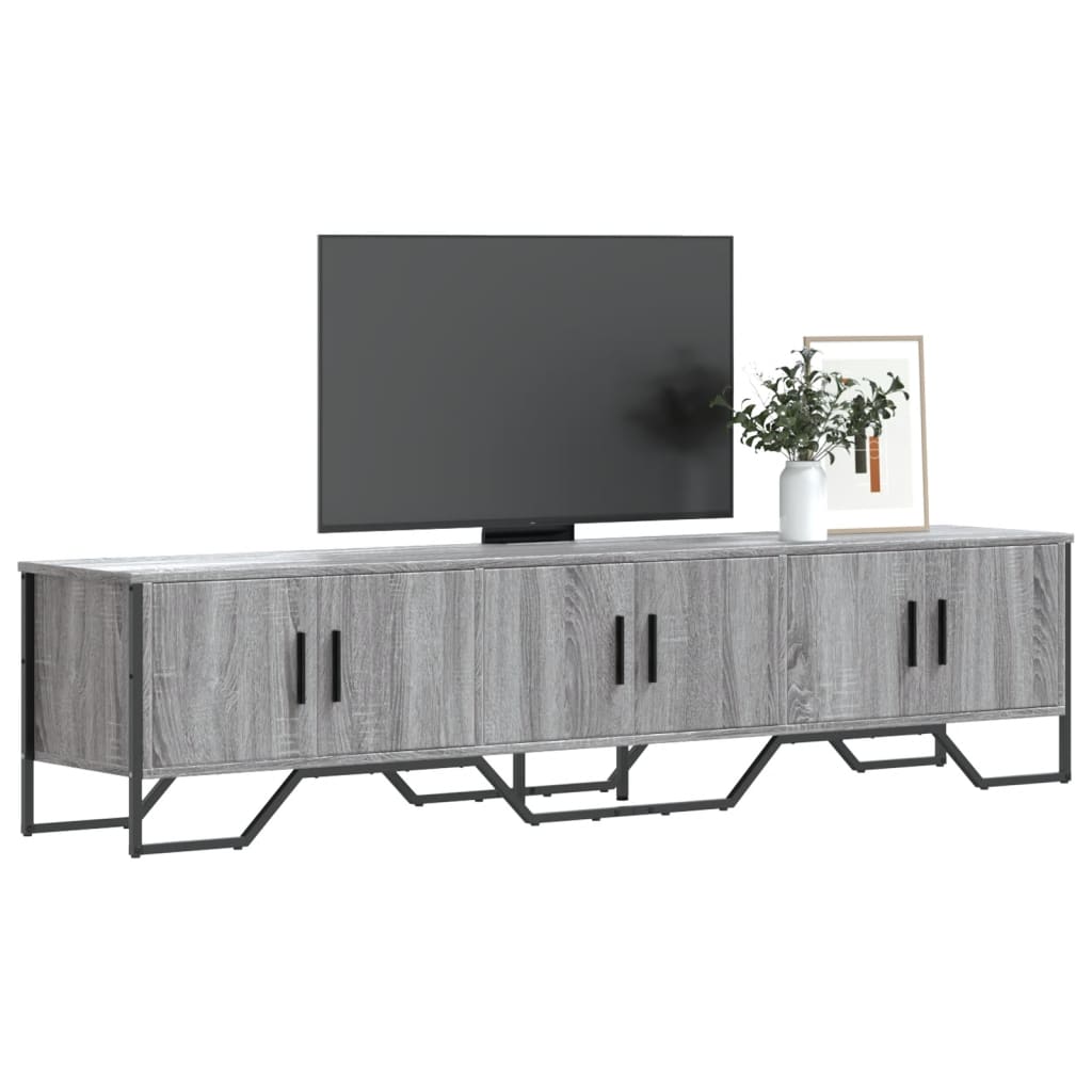Tv-meubel 180x34x41 cm bewerkt hout grijs sonoma eikenkleurig is nu te koop bij PeponiXL, paradijselijk wonen!