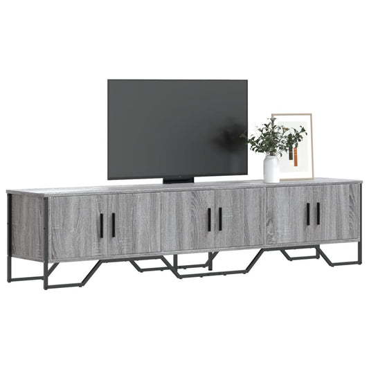Tv-meubel 180x34x41 cm bewerkt hout grijs sonoma eikenkleurig is nu te koop bij PeponiXL, paradijselijk wonen!