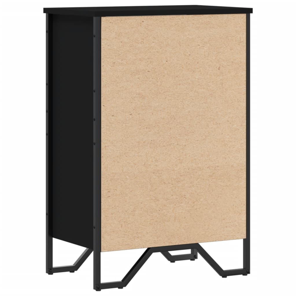 Boekenkast 50x31x74,5 cm bewerkt hout zwart is nu te koop bij PeponiXL, paradijselijk wonen!
