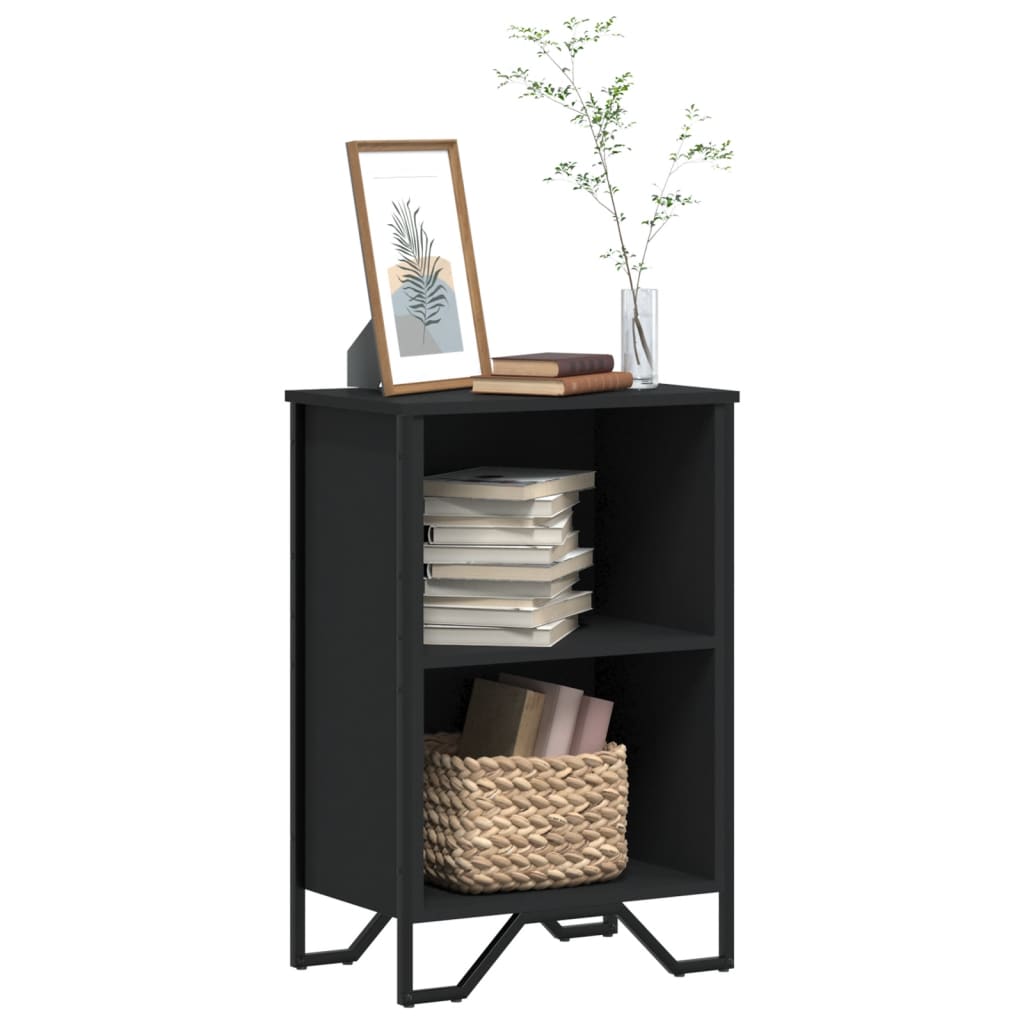 Boekenkast 50x31x74,5 cm bewerkt hout zwart is nu te koop bij PeponiXL, paradijselijk wonen!