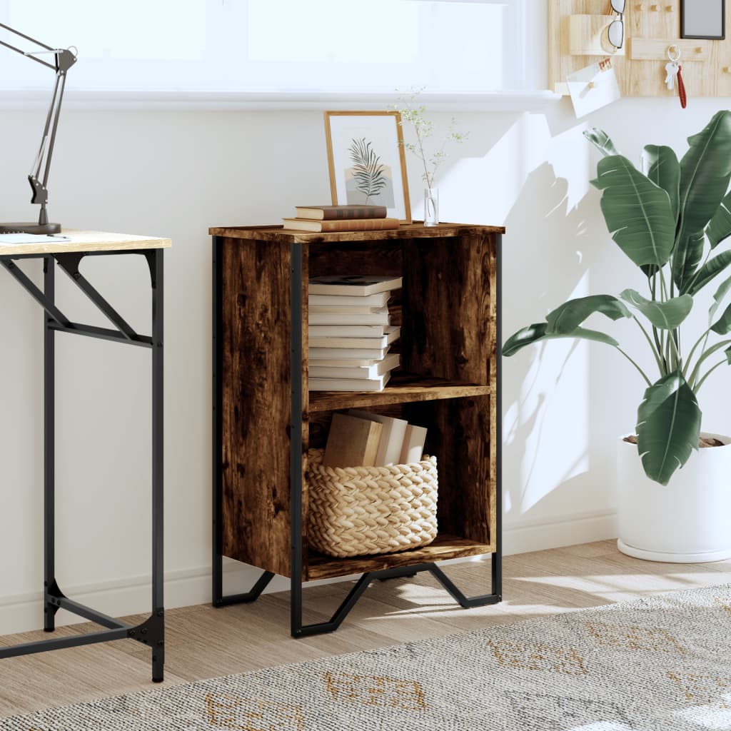 Boekenkast 50x31x74,5 cm bewerkt hout gerookt eikenkleurig is nu te koop bij PeponiXL, paradijselijk wonen!