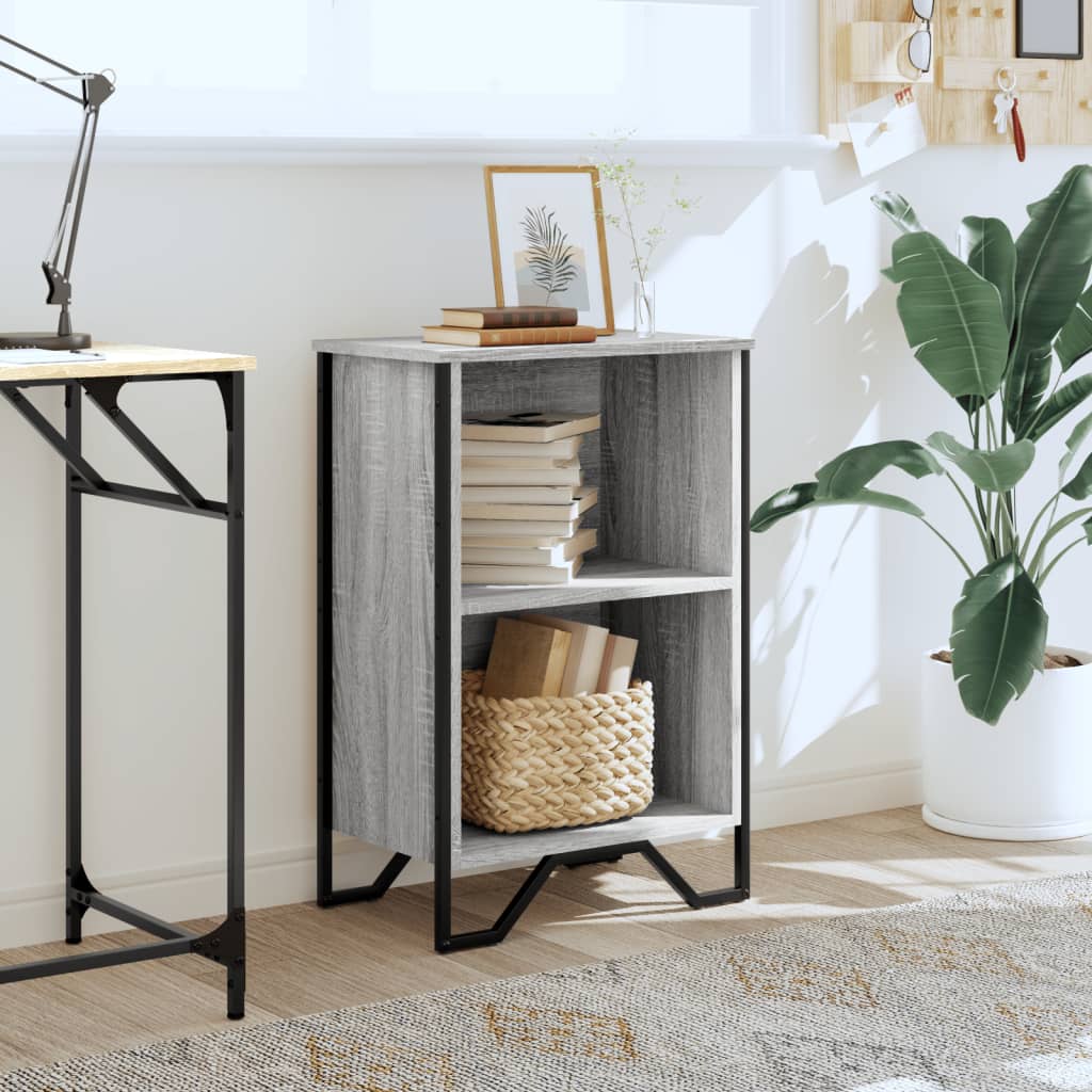 Boekenkast 50x31x74,5 cm bewerkt hout grijs sonoma eikenkleur is nu te koop bij PeponiXL, paradijselijk wonen!