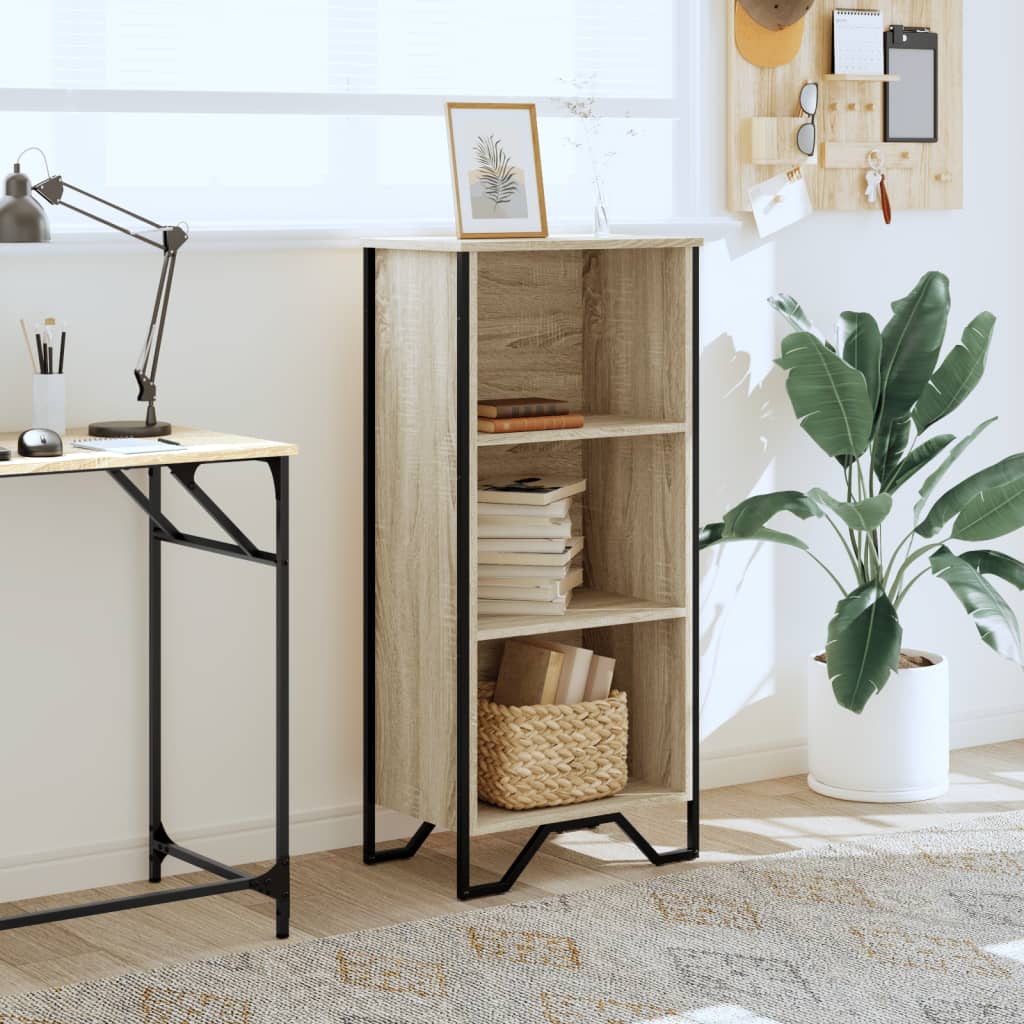 Boekenkast 50x31x106 cm bewerkt hout sonoma eikenkleurig is nu te koop bij PeponiXL, paradijselijk wonen!