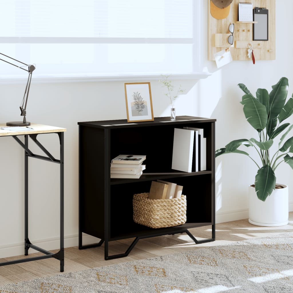 Boekenkast 80x31x74,5 cm bewerkt hout zwart is nu te koop bij PeponiXL, paradijselijk wonen!