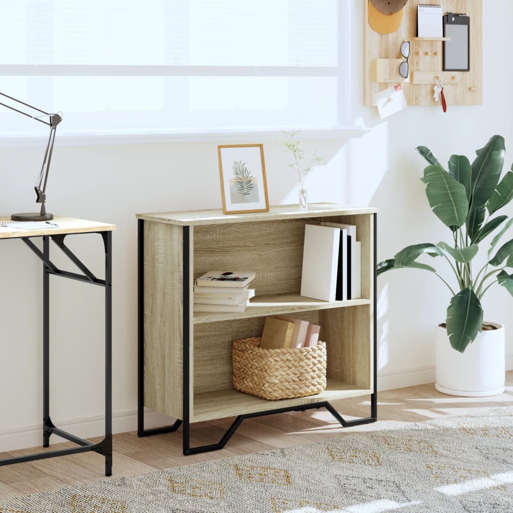 Boekenkast 80x31x74,5 cm bewerkt hout sonoma eikenkleurig is nu te koop bij PeponiXL, paradijselijk wonen!