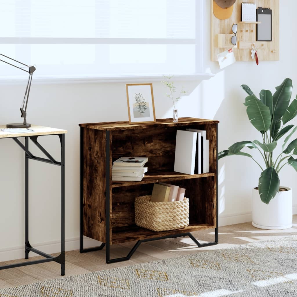 Boekenkast 80x31x74,5 cm bewerkt hout gerookt eikenkleurig is nu te koop bij PeponiXL, paradijselijk wonen!