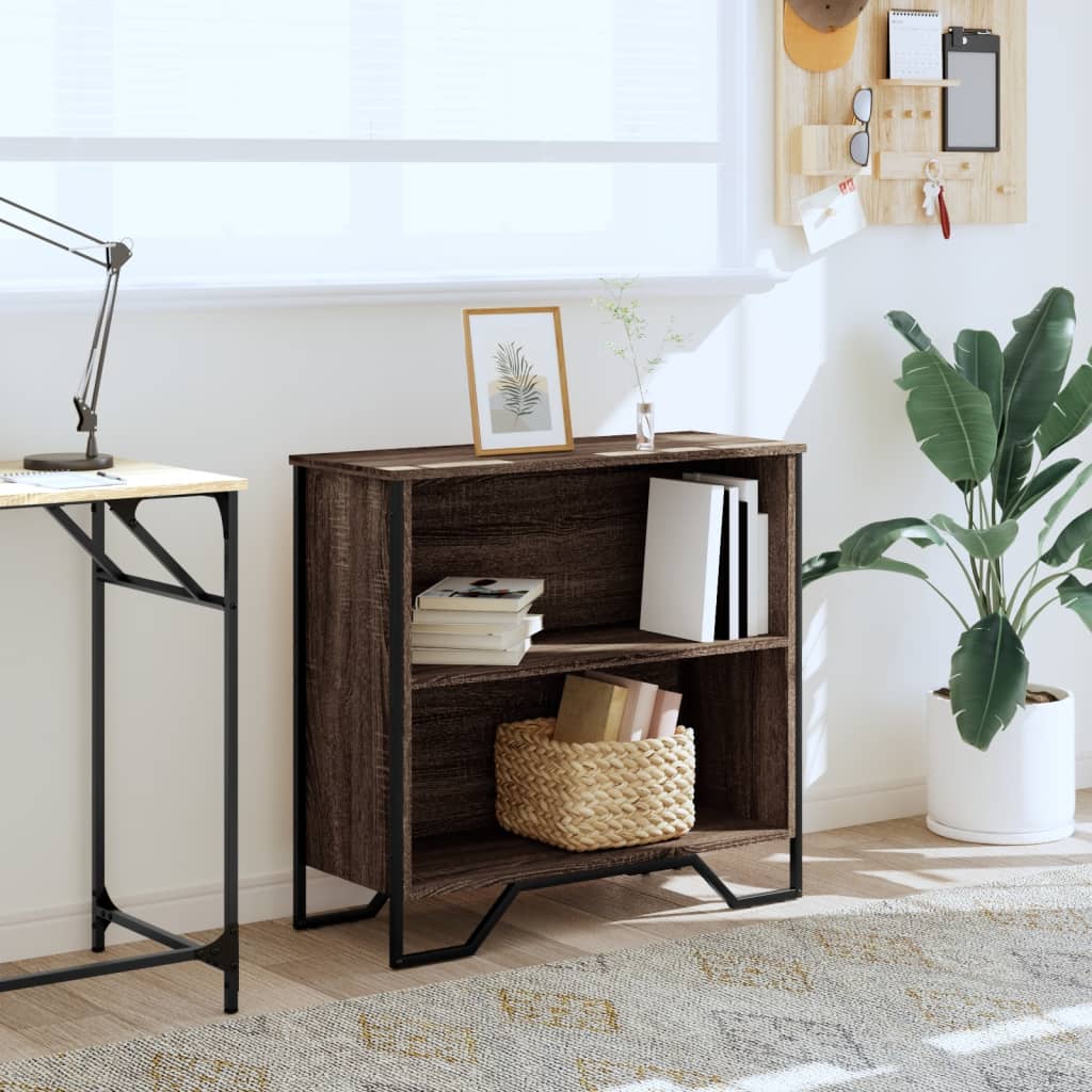 Boekenkast 80x31x74,5 cm bewerkt hout bruin eikenkleur is nu te koop bij PeponiXL, paradijselijk wonen!