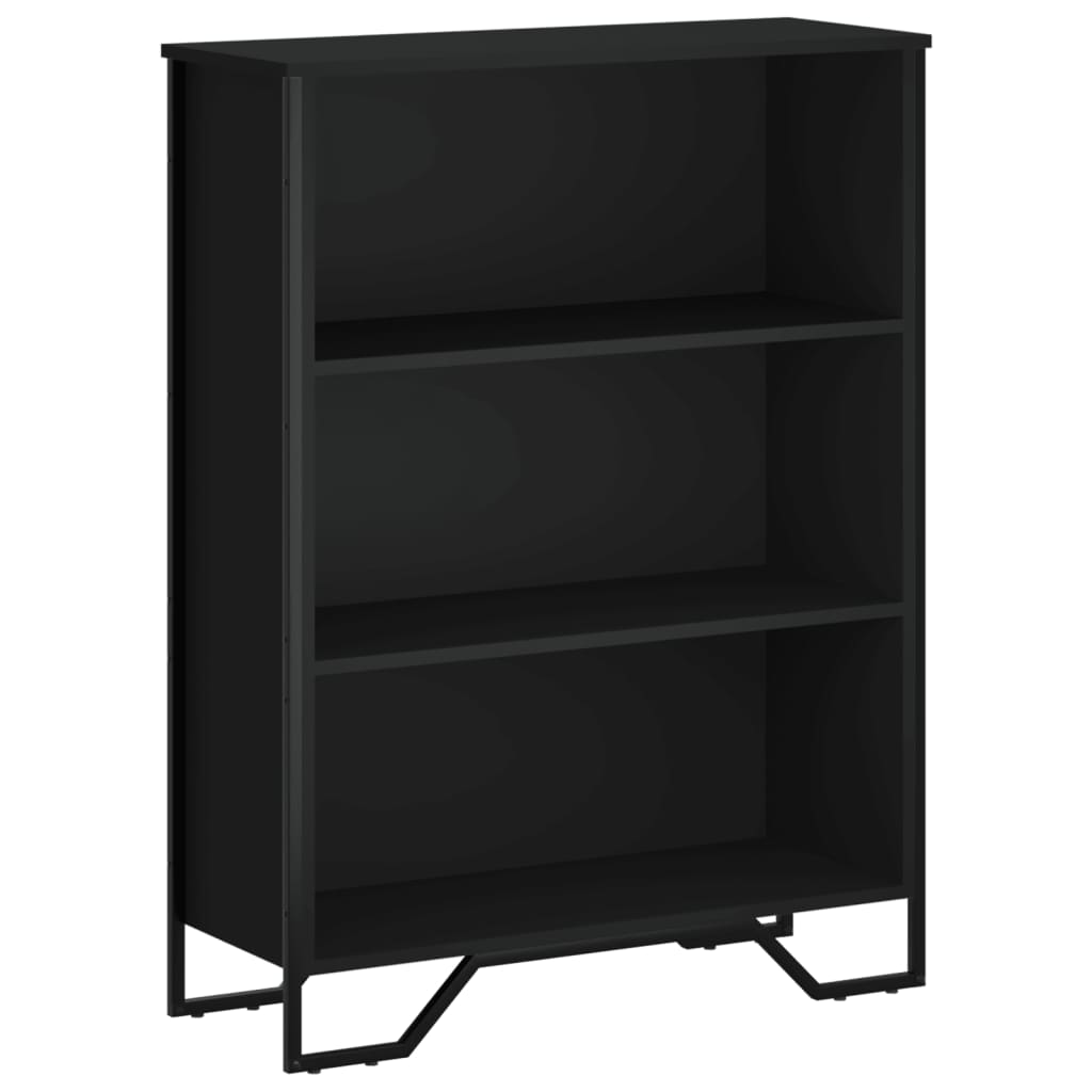 Boekenkast 80x31x106 cm bewerkt hout zwart is nu te koop bij PeponiXL, paradijselijk wonen!