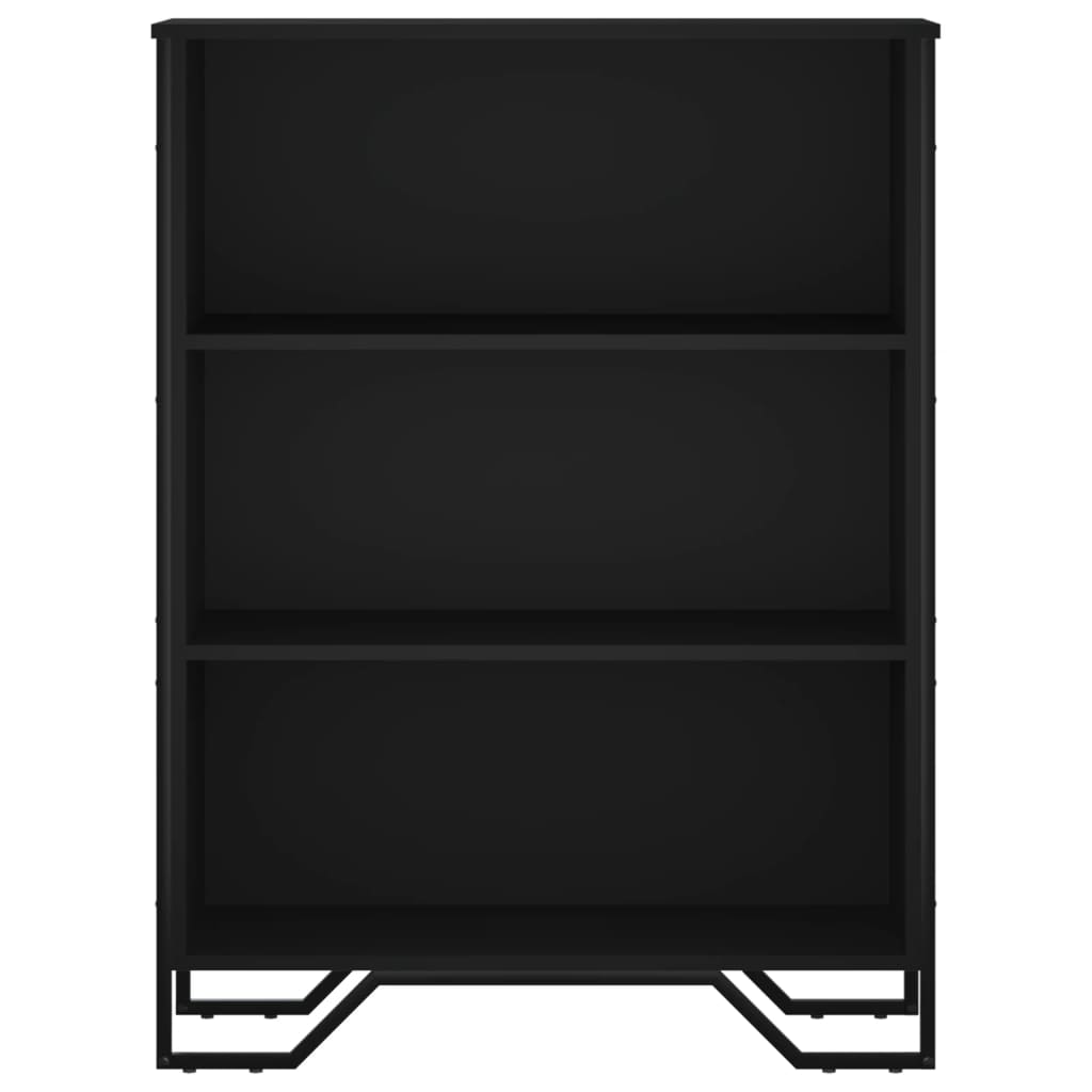 Boekenkast 80x31x106 cm bewerkt hout zwart is nu te koop bij PeponiXL, paradijselijk wonen!