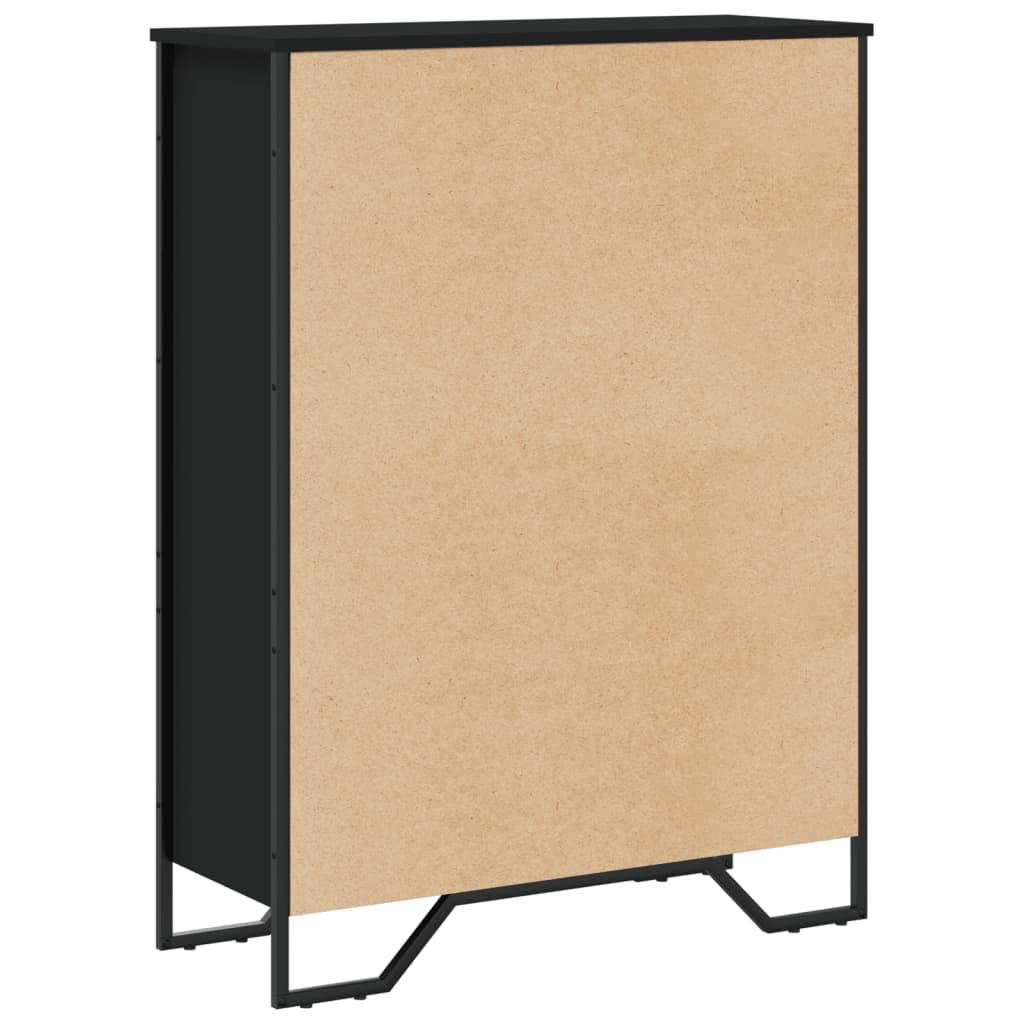 Boekenkast 80x31x106 cm bewerkt hout zwart is nu te koop bij PeponiXL, paradijselijk wonen!