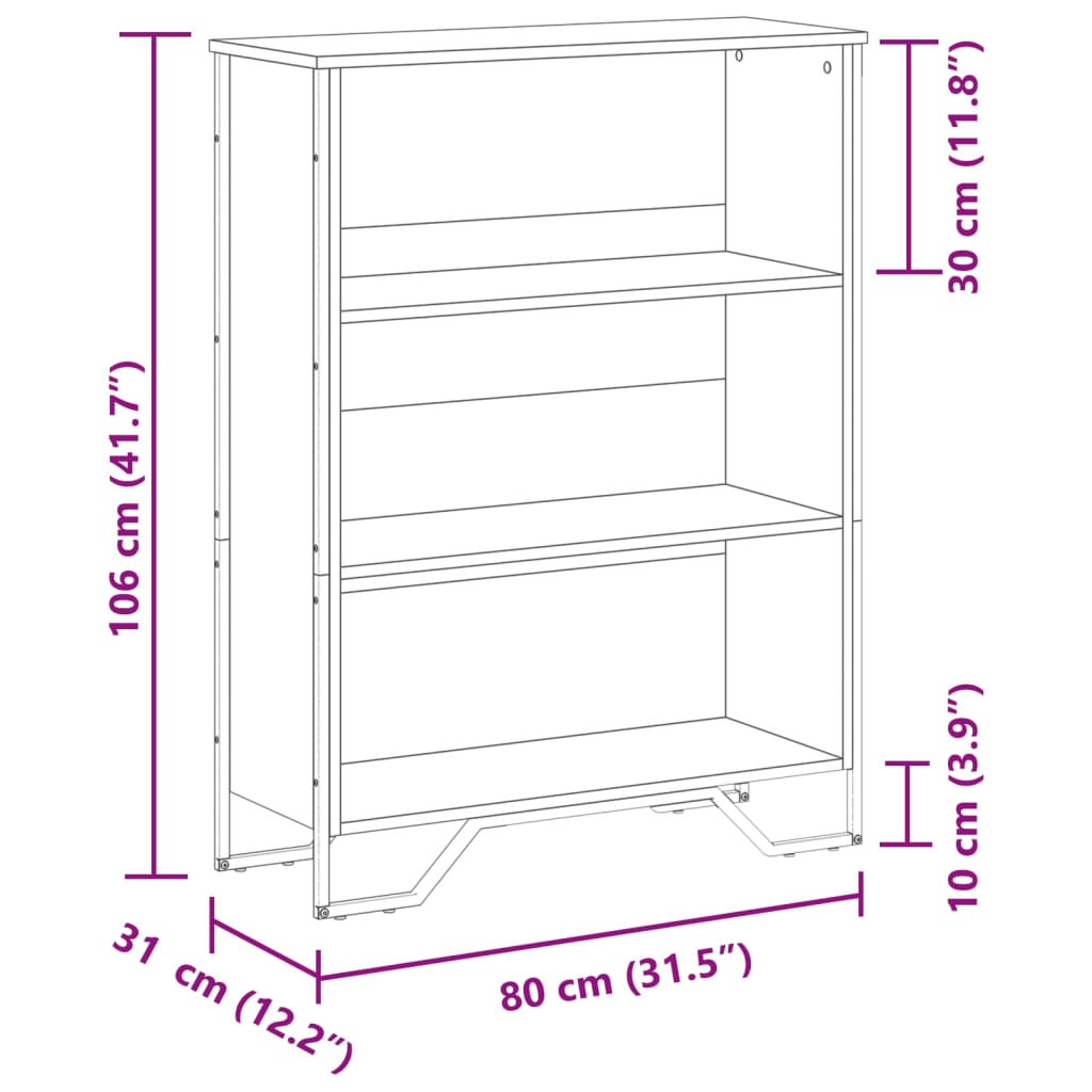 Boekenkast 80x31x106 cm bewerkt hout zwart is nu te koop bij PeponiXL, paradijselijk wonen!