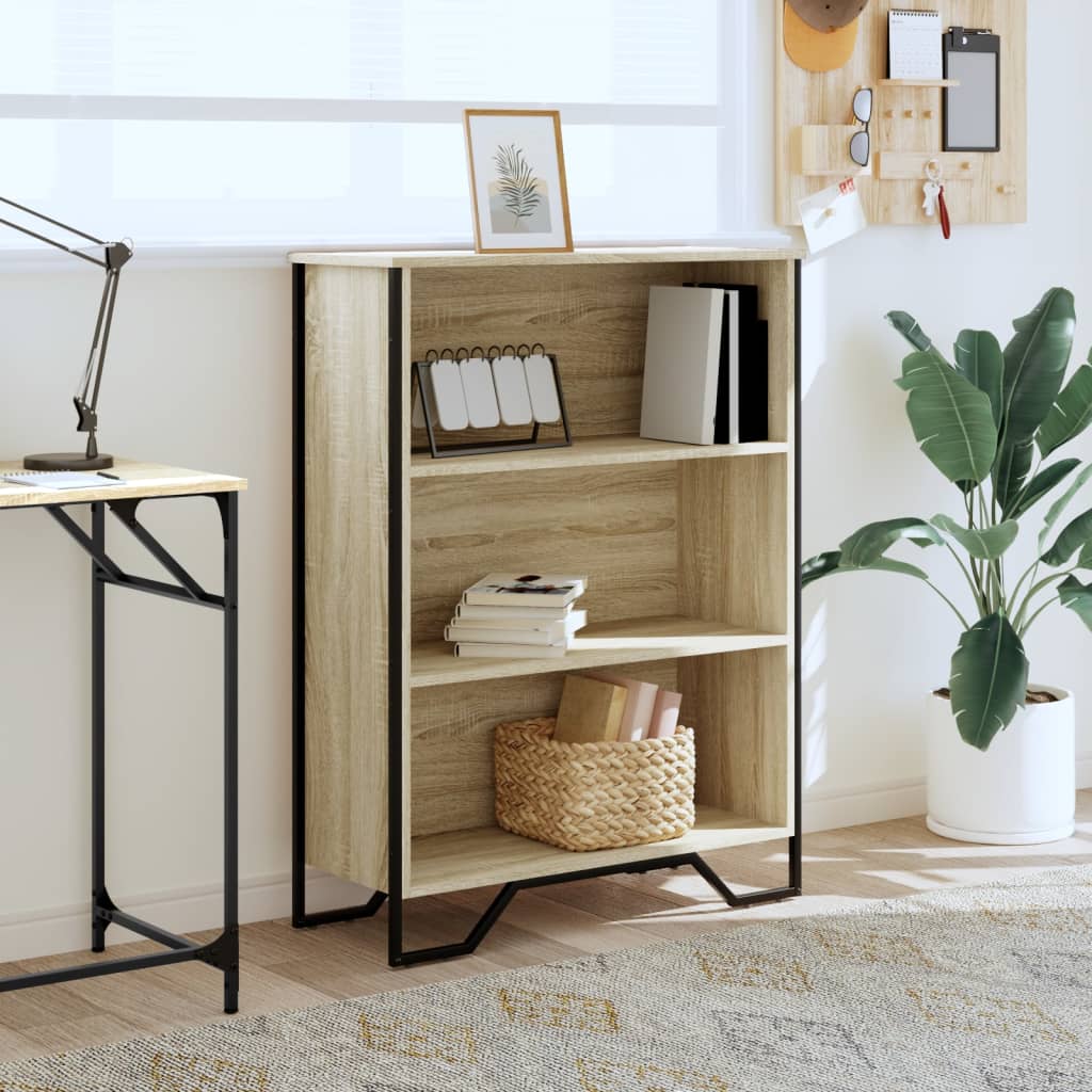 Boekenkast 80x31x106 cm bewerkt hout sonoma eikenkleurig is nu te koop bij PeponiXL, paradijselijk wonen!