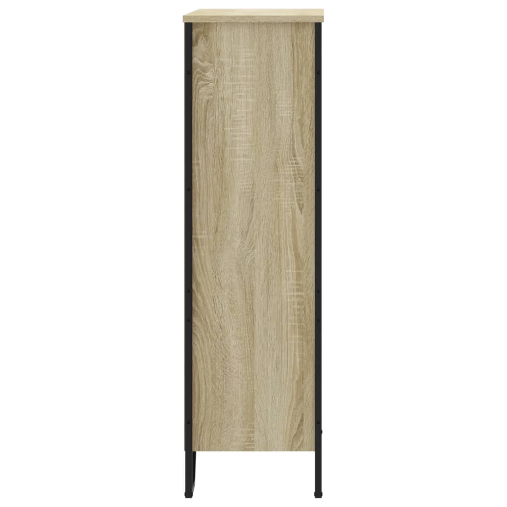 Boekenkast 80x31x106 cm bewerkt hout sonoma eikenkleurig is nu te koop bij PeponiXL, paradijselijk wonen!