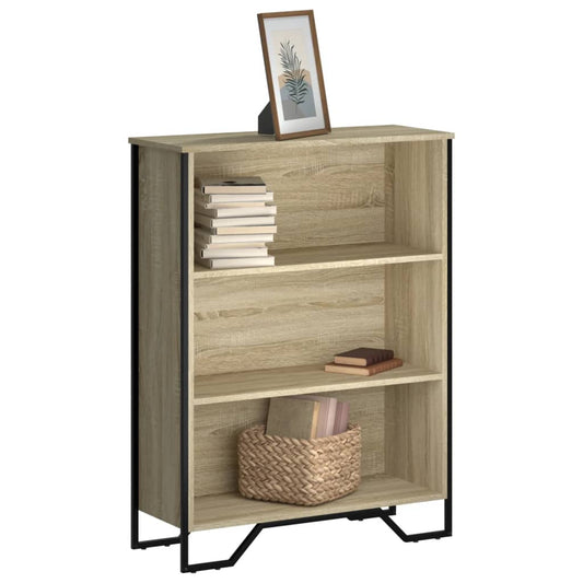 Boekenkast 80x31x106 cm bewerkt hout sonoma eikenkleurig is nu te koop bij PeponiXL, paradijselijk wonen!