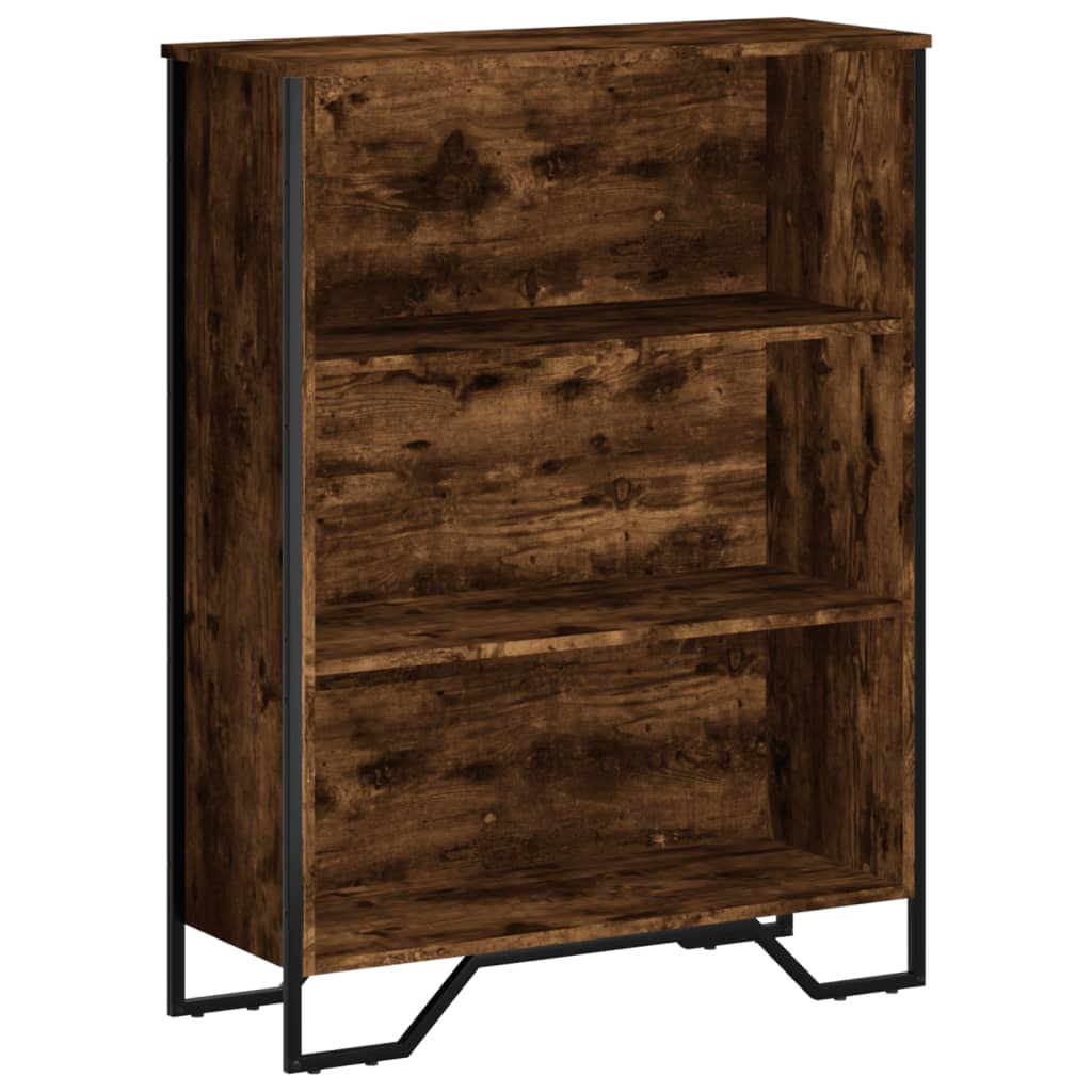 Boekenkast 80x31x106 cm bewerkt hout gerookt eikenkleurig is nu te koop bij PeponiXL, paradijselijk wonen!