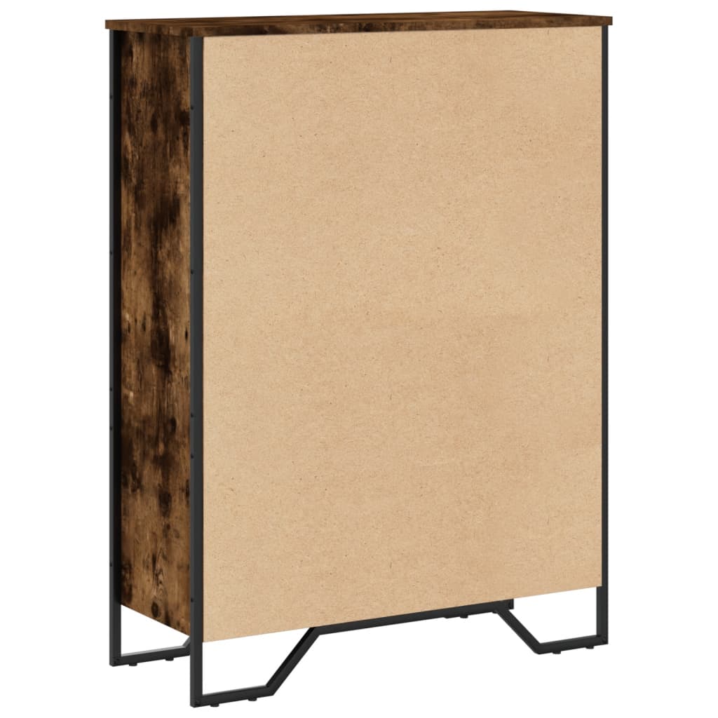 Boekenkast 80x31x106 cm bewerkt hout gerookt eikenkleurig is nu te koop bij PeponiXL, paradijselijk wonen!
