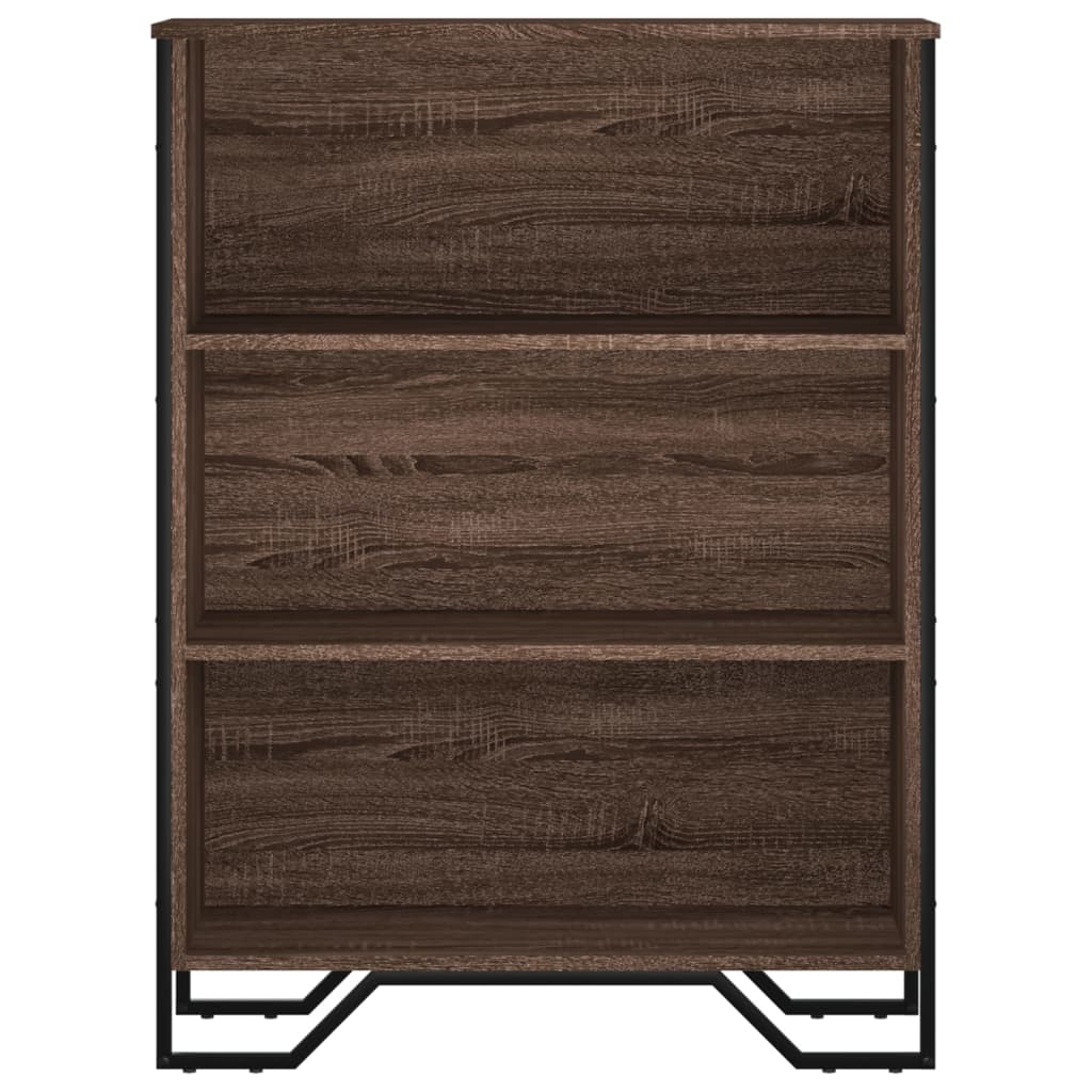 Boekenkast 80x31x106 cm bewerkt hout bruin eikenkleurig is nu te koop bij PeponiXL, paradijselijk wonen!