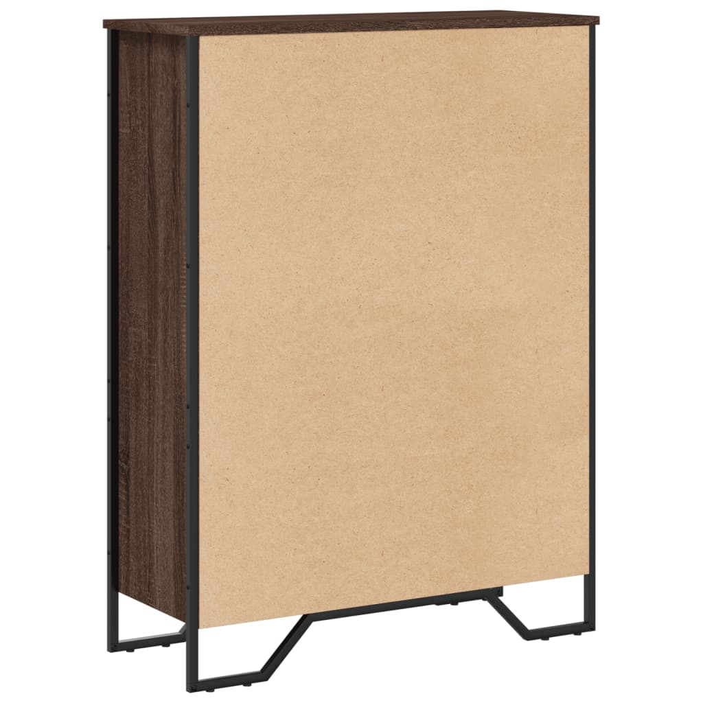 Boekenkast 80x31x106 cm bewerkt hout bruin eikenkleurig is nu te koop bij PeponiXL, paradijselijk wonen!