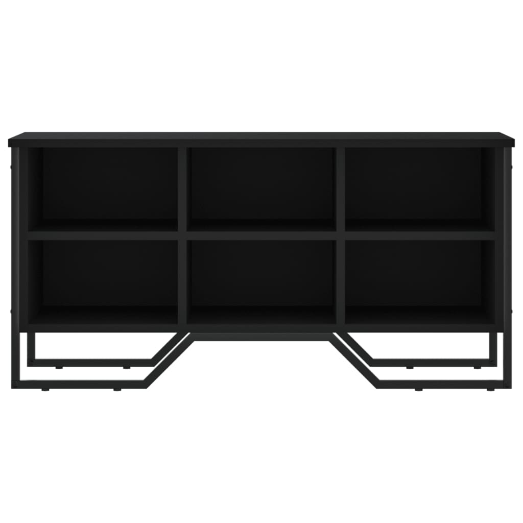 Schoenenkast 90x38x45,5 cm bewerkt hout zwart is nu te koop bij PeponiXL, paradijselijk wonen!